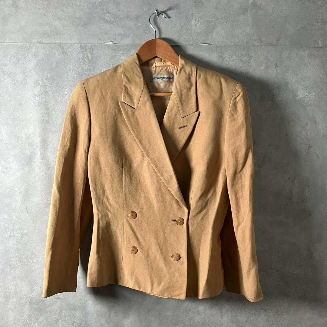 90s EMPORIO ARMANI ダブル テーラードジャケット N639