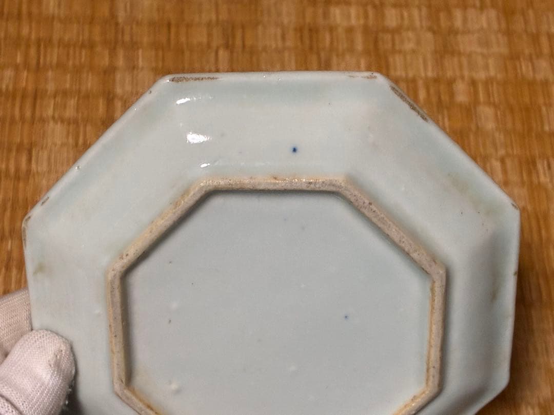伊万里 染付 風景紋 八角皿 小皿