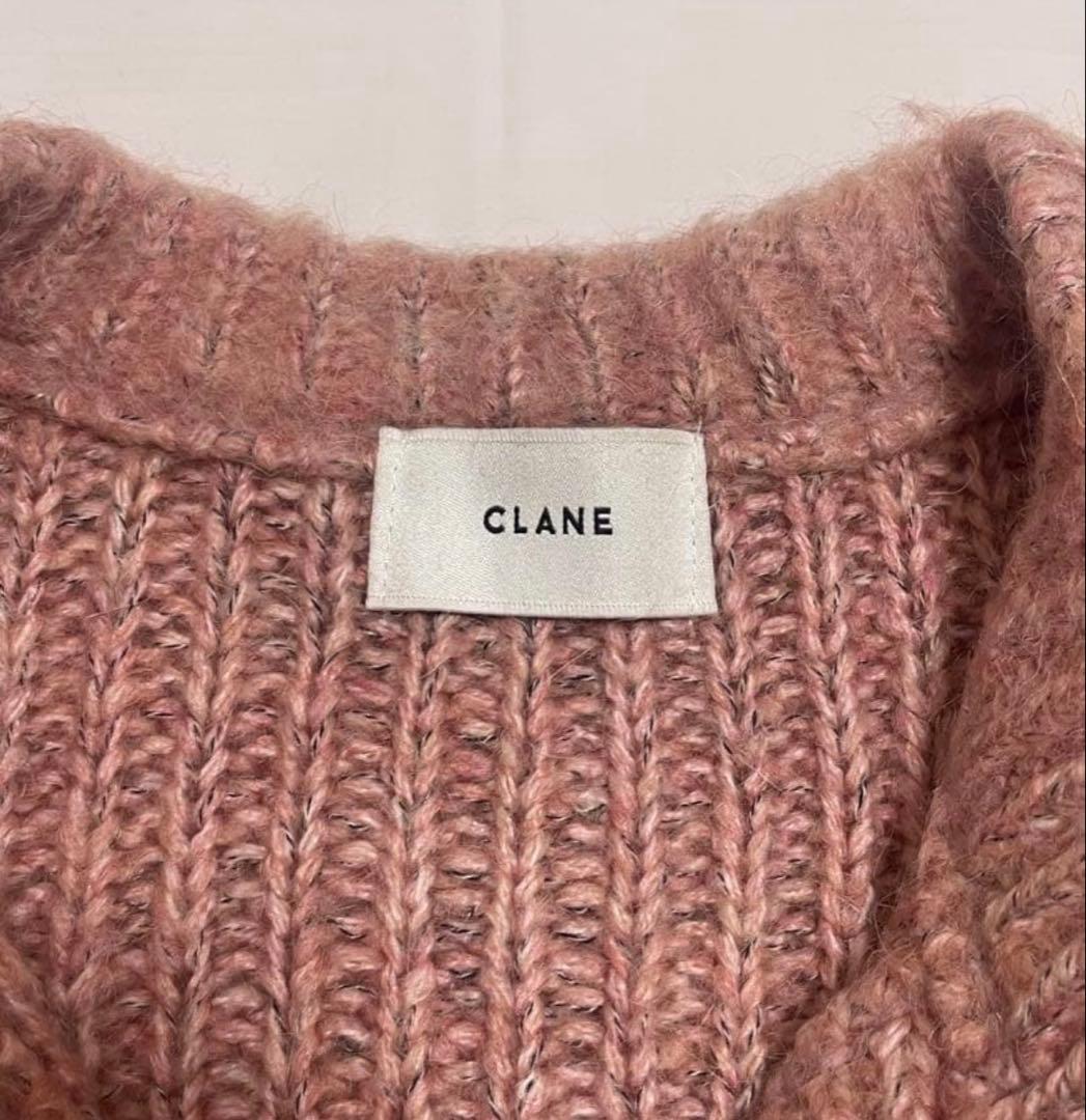 美品 clane COLOR MOHAIR SHAGGY CARDIGAN