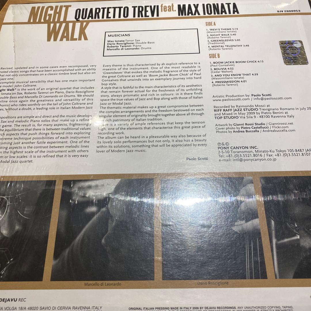 洋楽 NIGHT WALK QUARTETTO TREVI . MAX IONATA