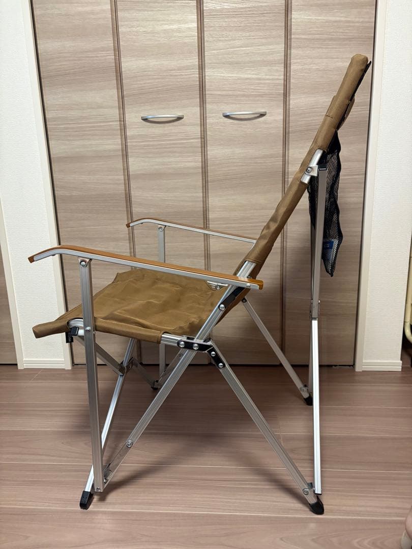 美品 小川キャンパル（OGAWA CAMPAL）ハイバックチェア（モカブラウン）