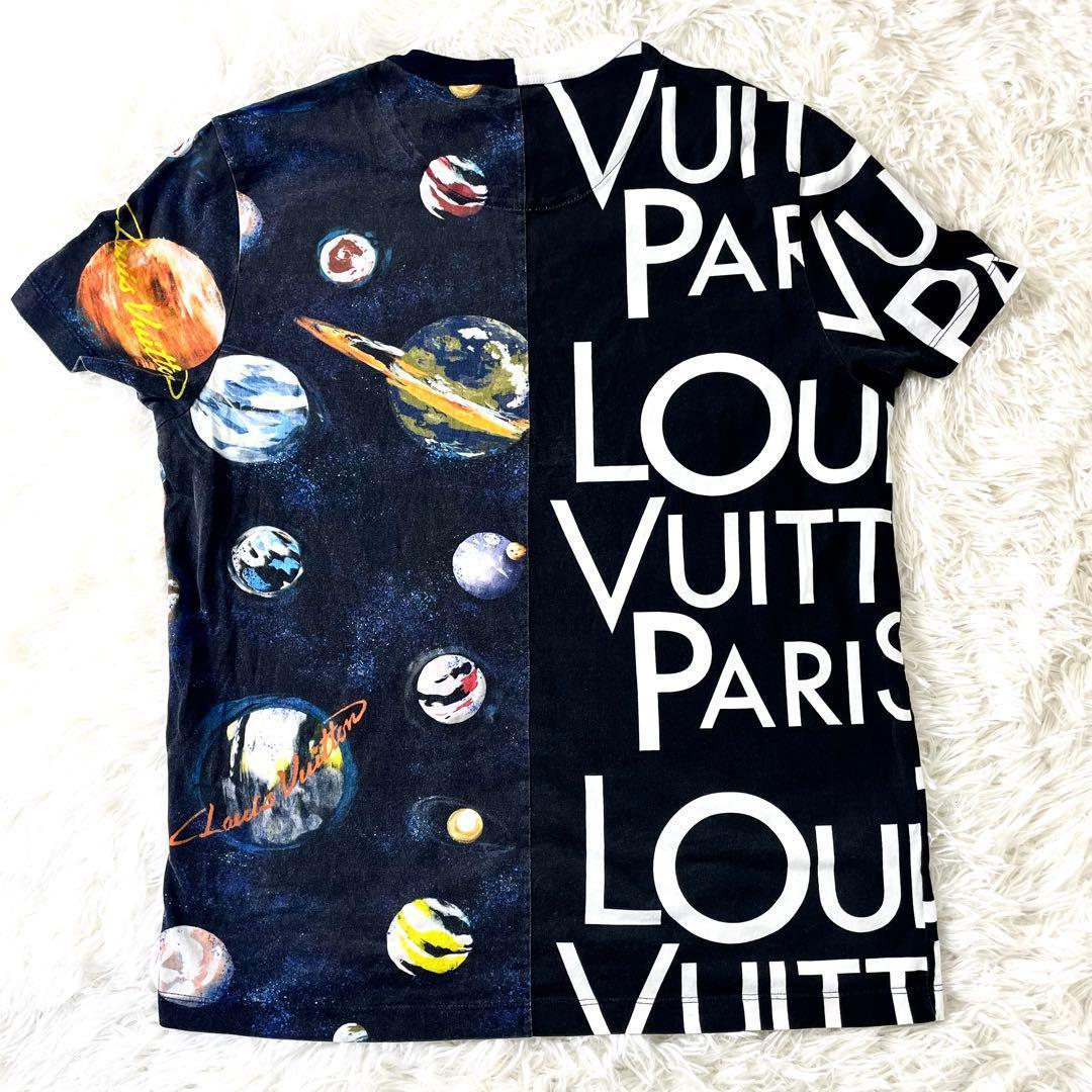 ルイヴィトン　Tシャツ　バイカラーギャラクシープリント クルーネック　トップス