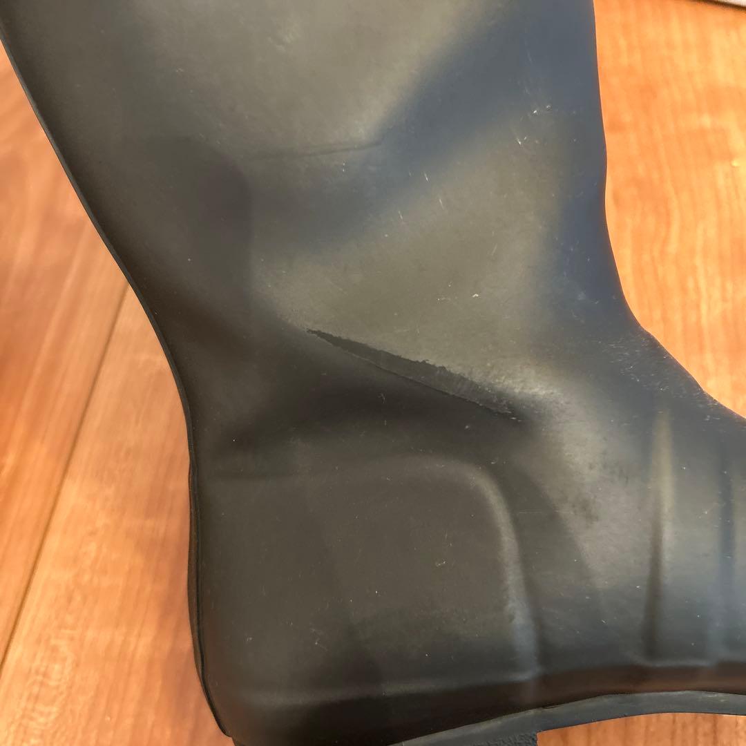 HUNTER ブラックラバー長靴 UK6 25cm