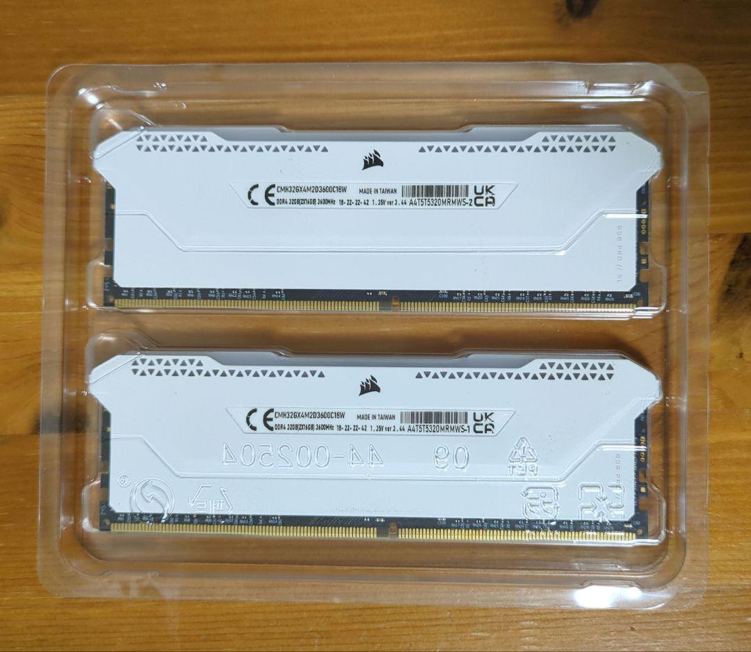メモリー CORSAIR RGB PRO 32GB DDR4 3600MHz