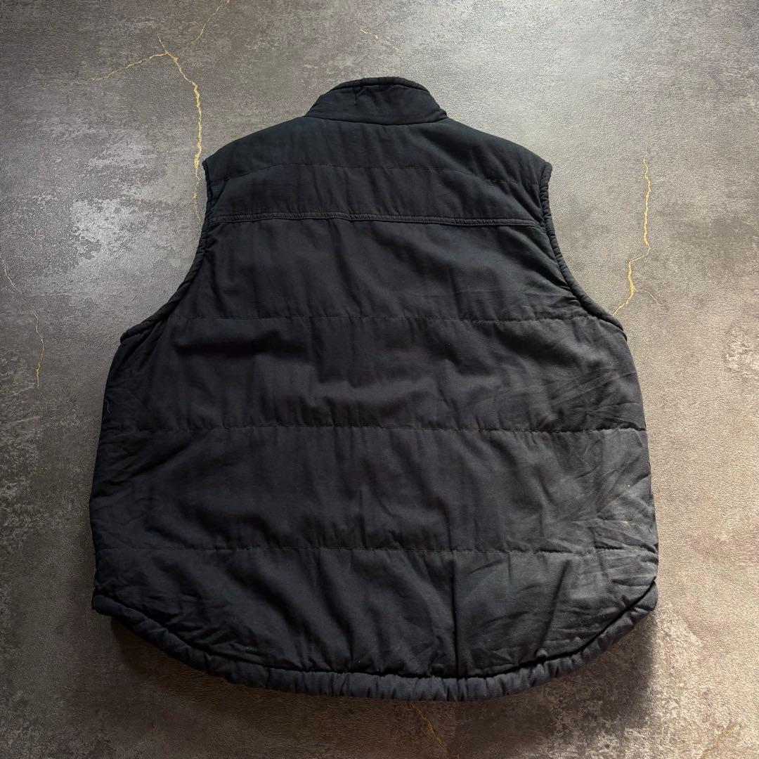 00s Leeダックベスト裏ボア黒ブラックアウトドアアメカジビッグサイズ古着XL
