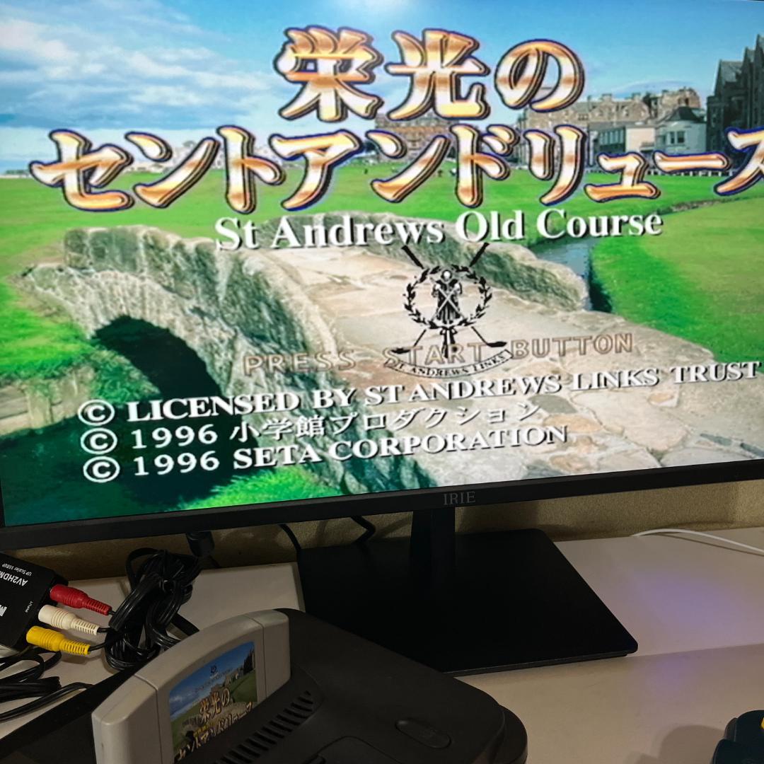 NINTENDO64本体／黒／動作確認済／コントローラ２本／ソフト４本セット