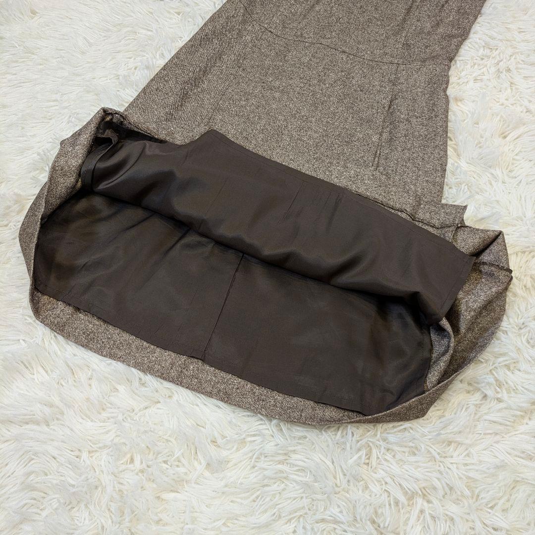 【美品】UNTITLED ノースリーブワンピース シルク　ウール　綿　ベルト付