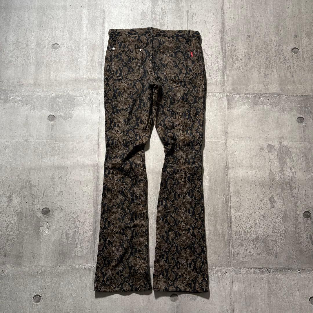 パンツ 00s archive python flare pants y2k punk