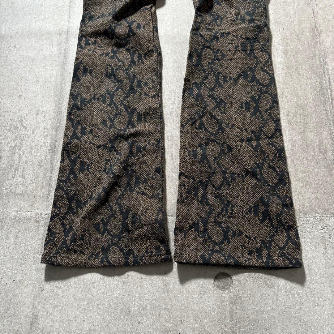 パンツ 00s archive python flare pants y2k punk