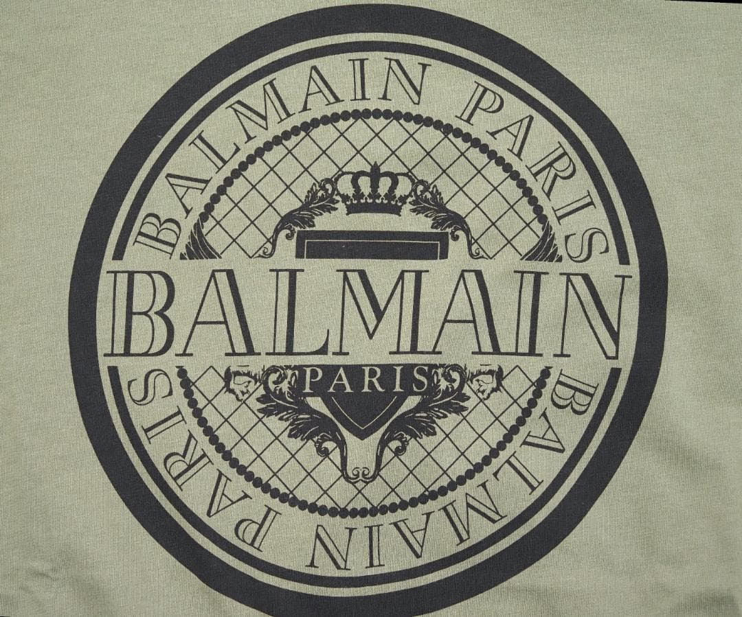 バルマン 18SSエンブレムプリントTシャツXS オリヴィエ・ルスタン