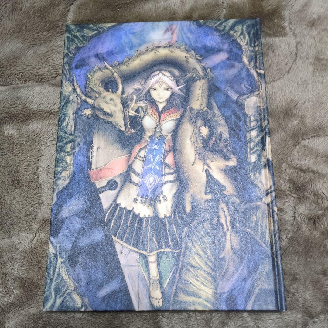 希少 直筆サイン入りイラストシート付き 安倍吉俊画集 垓層宮 初版 箱 帯付き