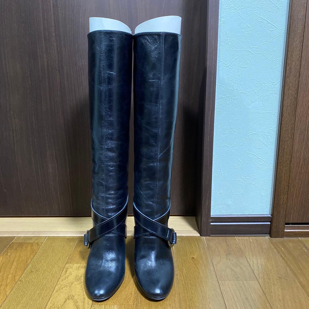 ロングブーツ ウェッジヒール　ダイアナ