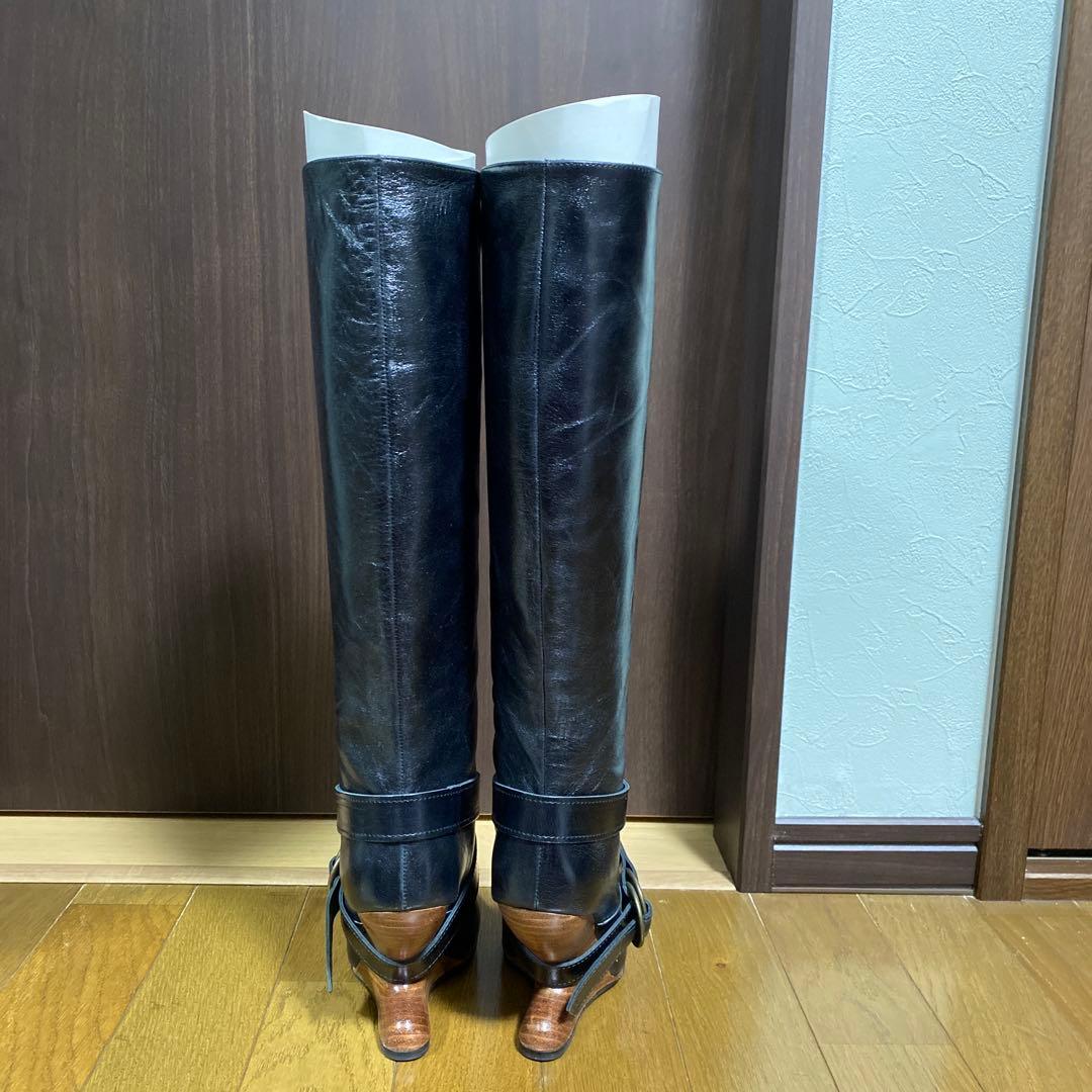 ロングブーツ ウェッジヒール　ダイアナ
