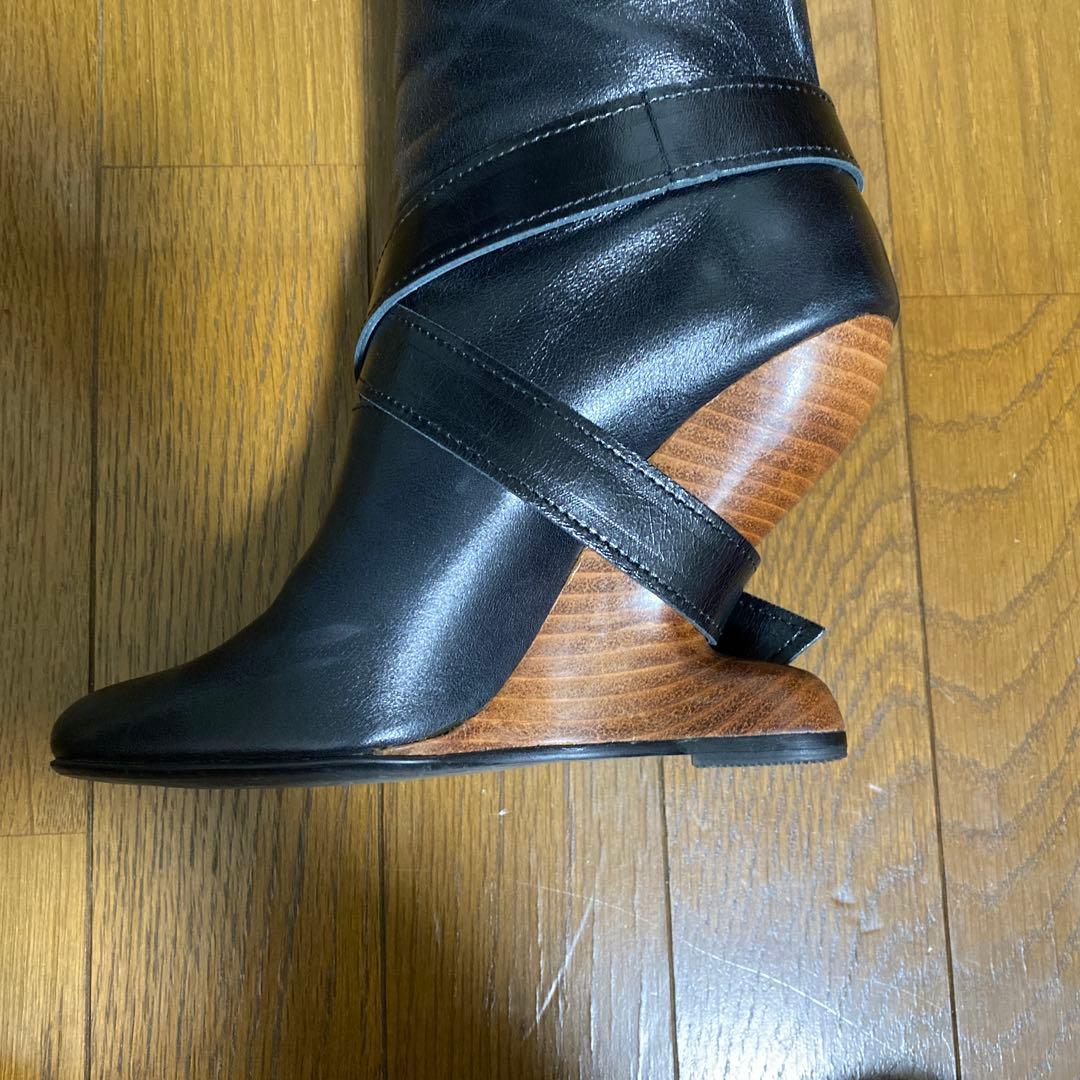 ロングブーツ ウェッジヒール　ダイアナ