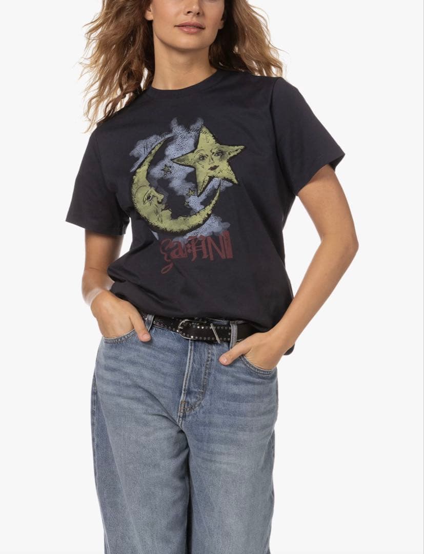 GAMINI 月と星 グラフィックTシャツ　M