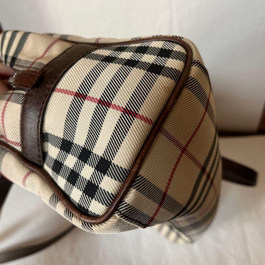 【美品】BURBERRY バーバリー　チェック柄 ボストンバッグ