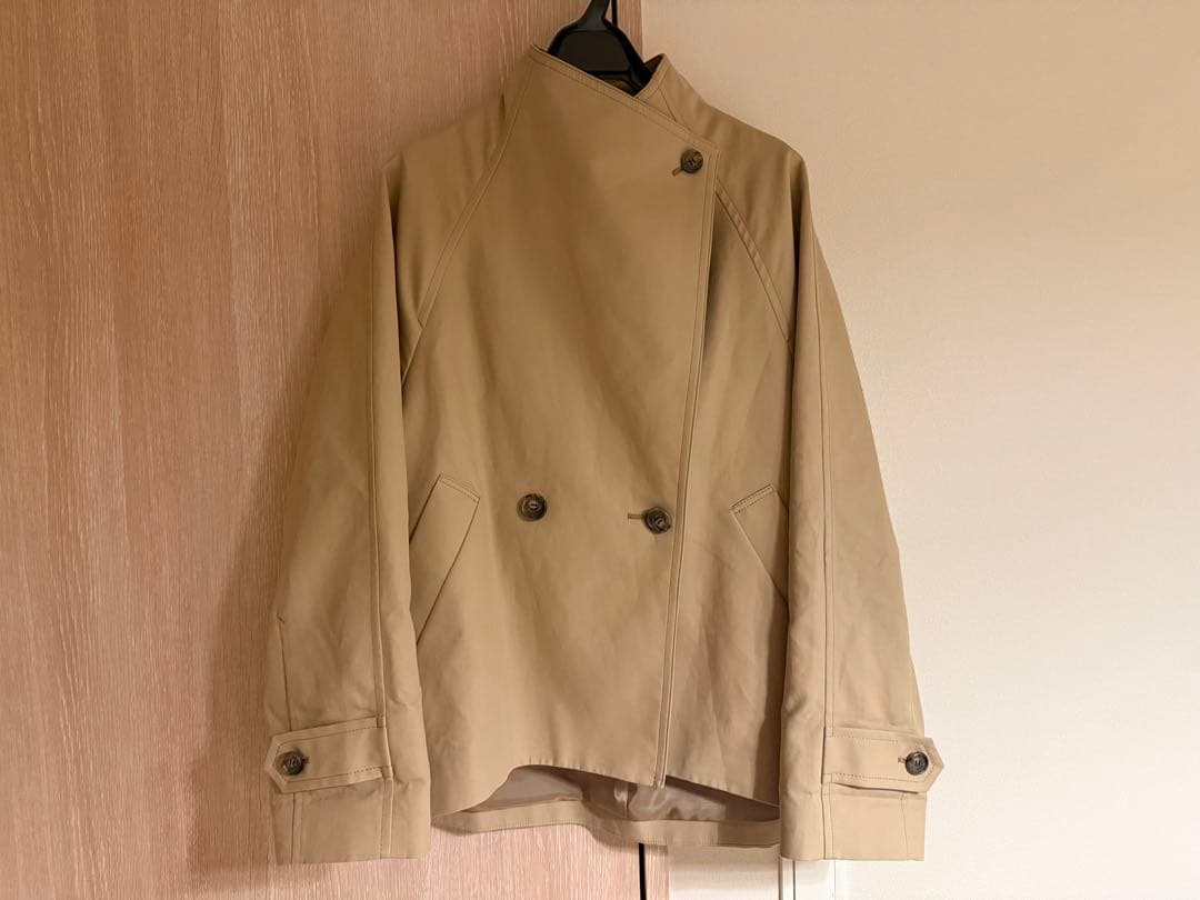 コットンダブルクロススタンドショートコート　36
