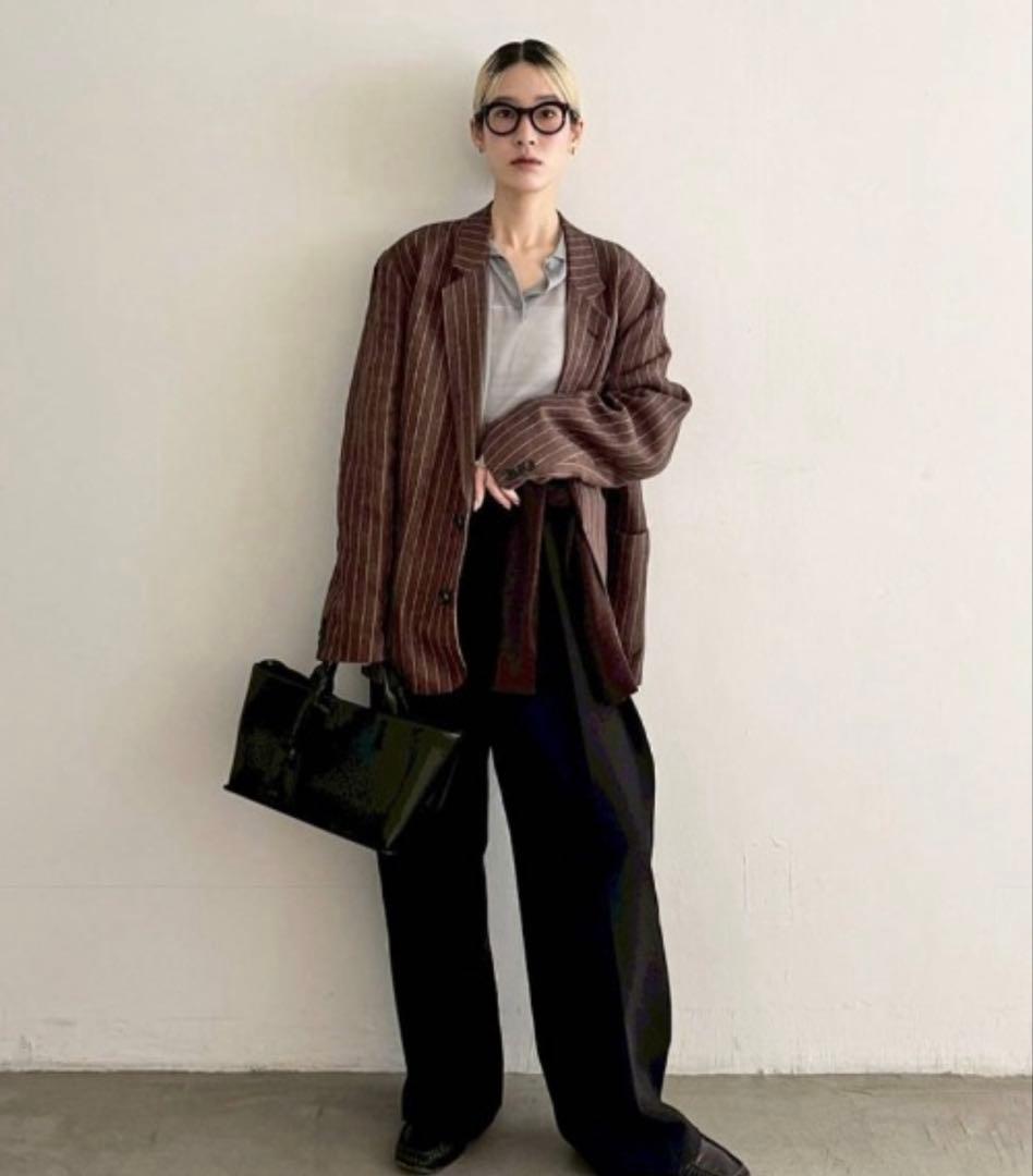 ジャケット・アウター todayful Boyfriend Stripe Linen Jacket