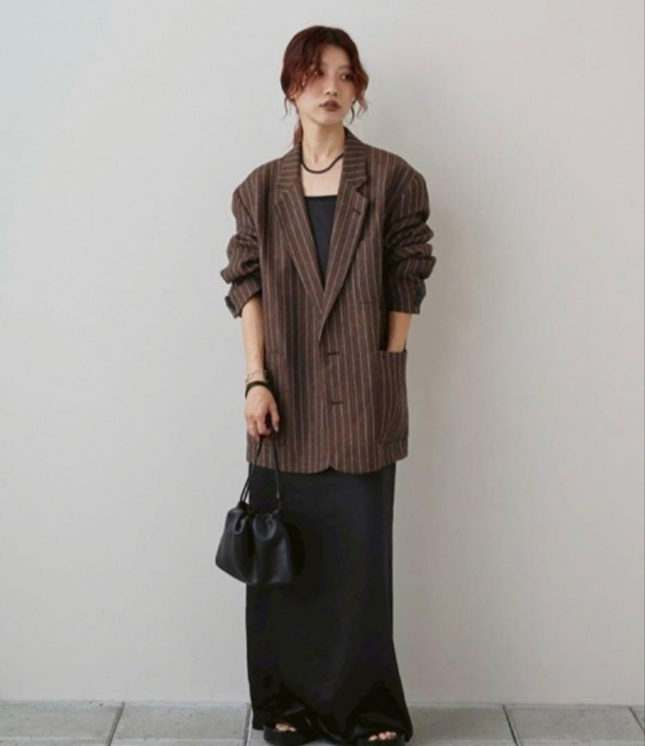 ジャケット・アウター todayful Boyfriend Stripe Linen Jacket