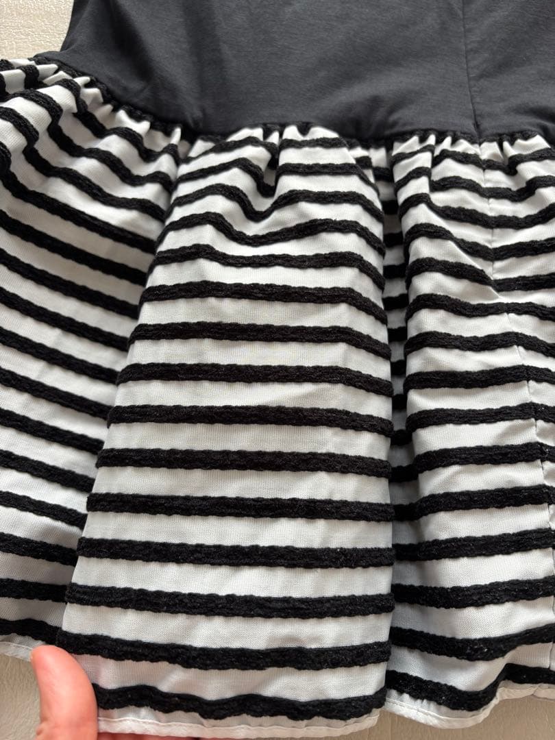 BORDERS at BALCONY ペプラムTシャツ　ブラック36
