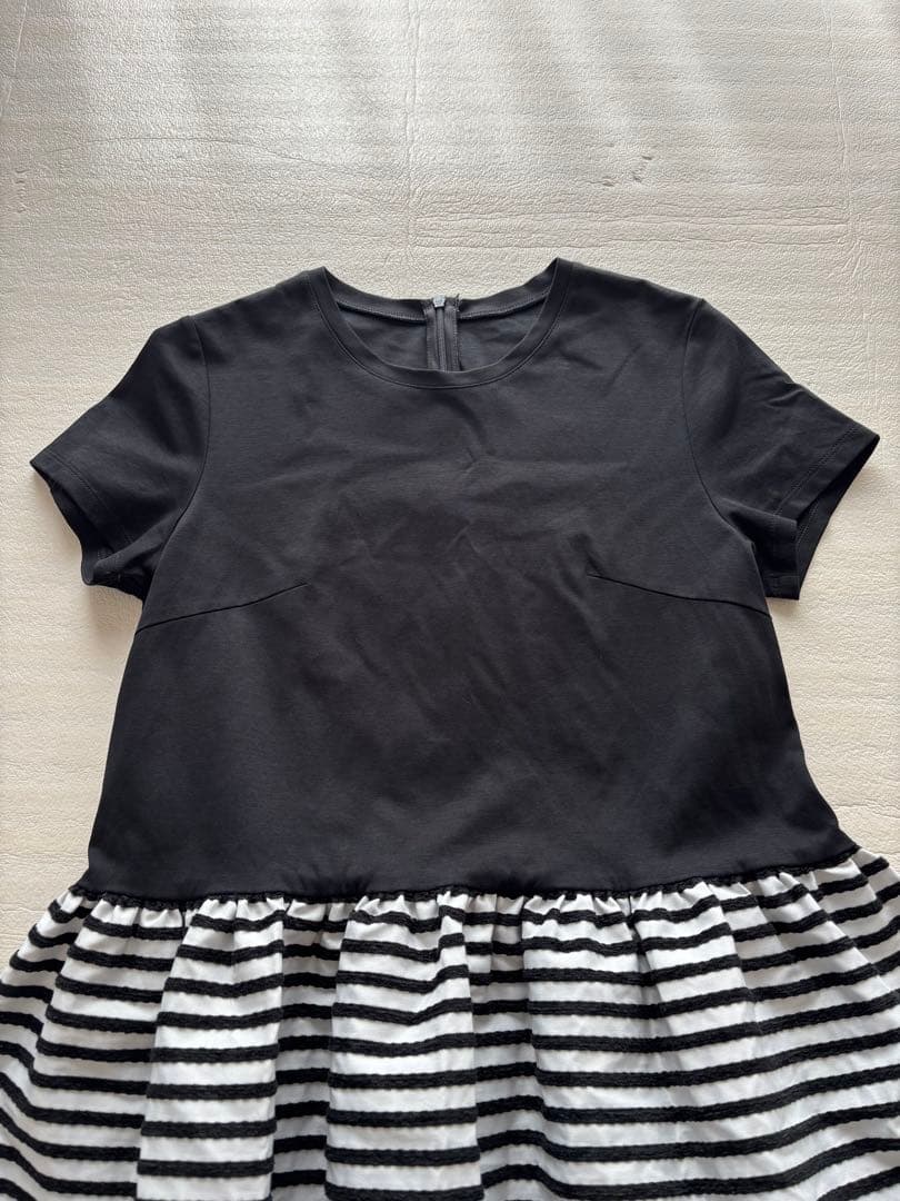 BORDERS at BALCONY ペプラムTシャツ　ブラック36