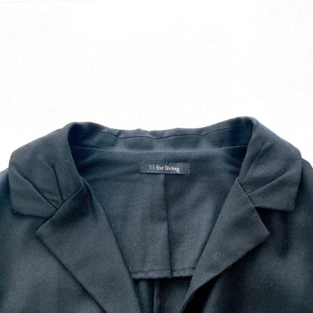 美品✨希少　ワイズアシンメトリーデザイン1Bウールジャケット近年変形ブラック