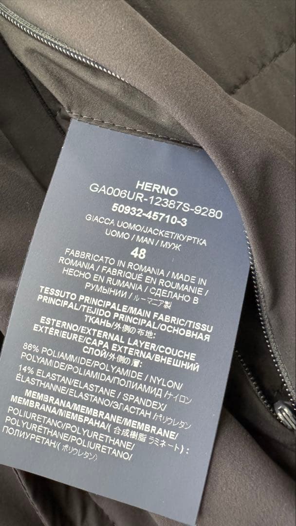 ヘルノリゾート　コート　サイズ48 ネイビー　herno コート resort