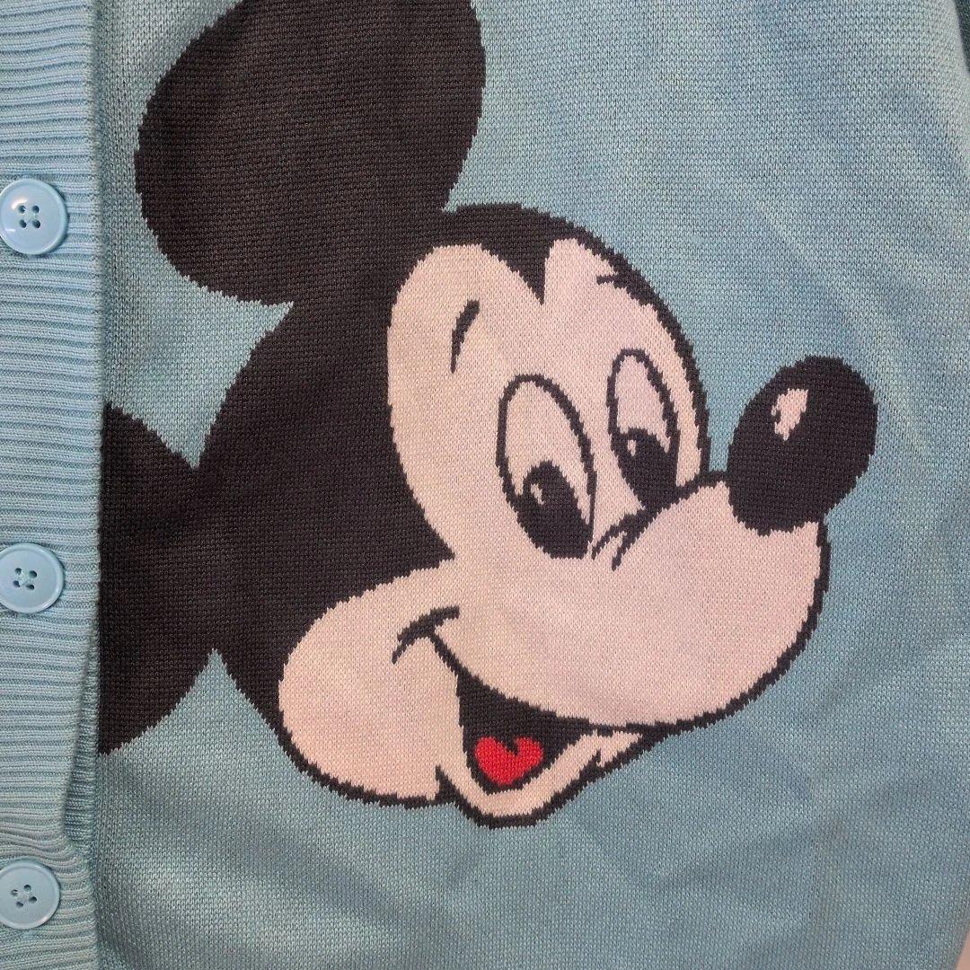 【新品タグ付き】PLAZA限定　ミッキーマウス刺繍カーディガン M ミント