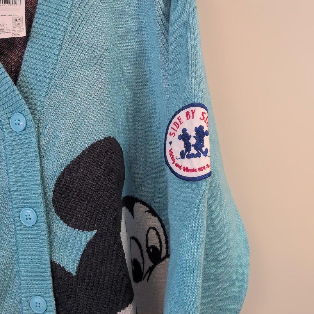 【新品タグ付き】PLAZA限定　ミッキーマウス刺繍カーディガン M ミント