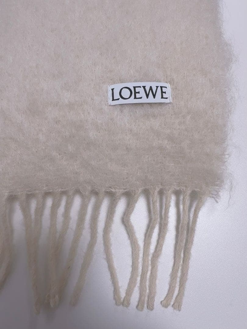LOEWE モヘア マフラー アイボリー