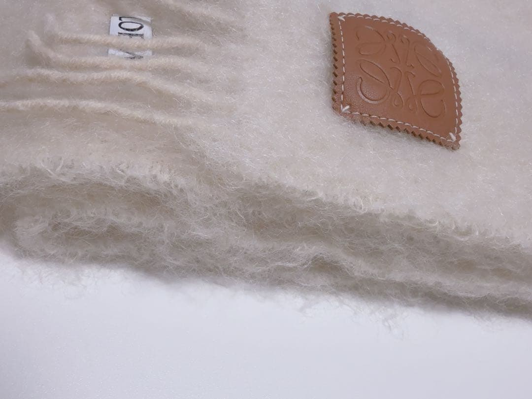 LOEWE モヘア マフラー アイボリー