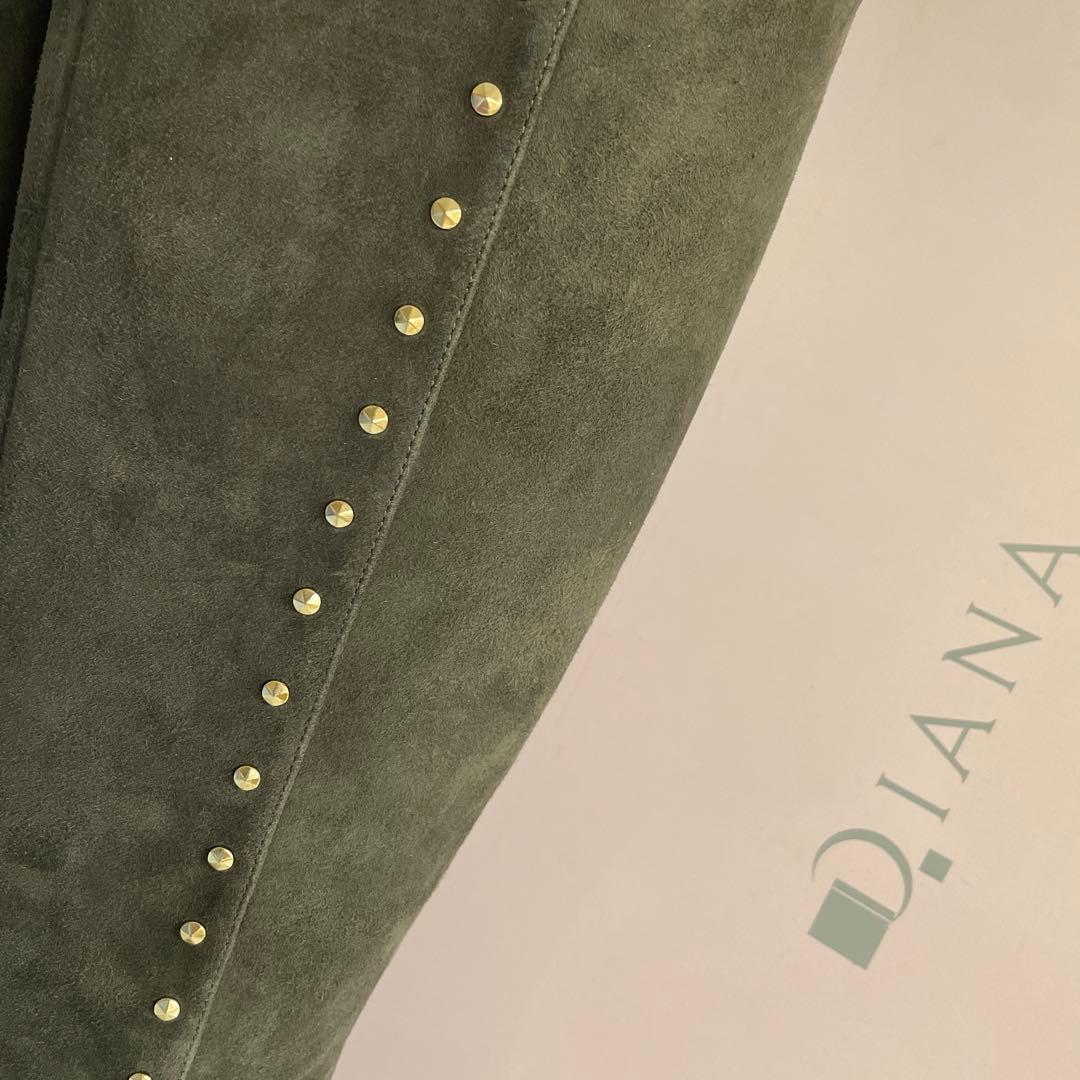 ももさん専用 DIANA スタッズ付きロングブーツ グレー