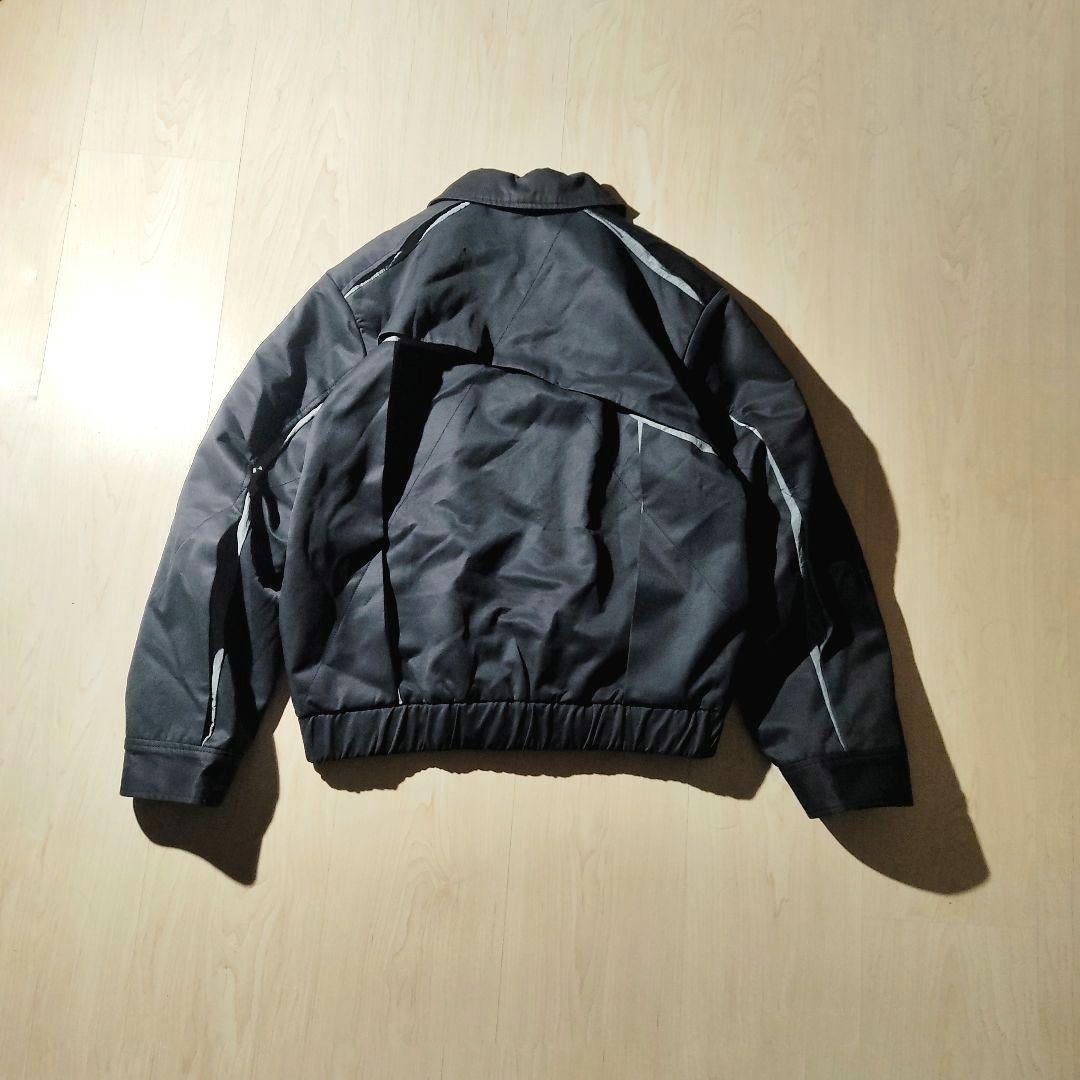 【希少レア】サイバー Y2K 短丈 切替 スイングトップ アート 黒
