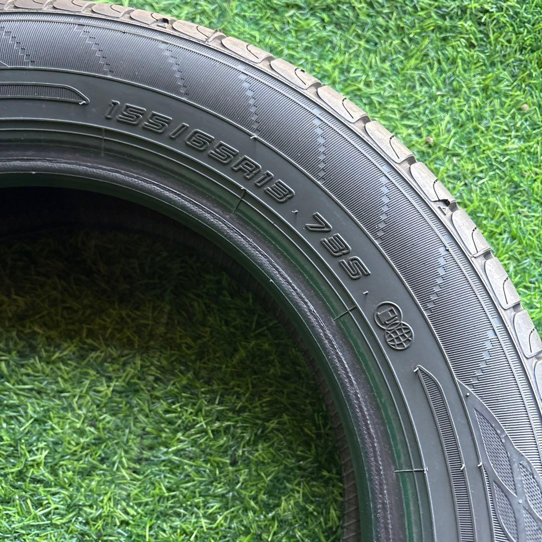 ア*ロ様 155/65R13/DUNLOP ENASAVE EC204/残溝有/