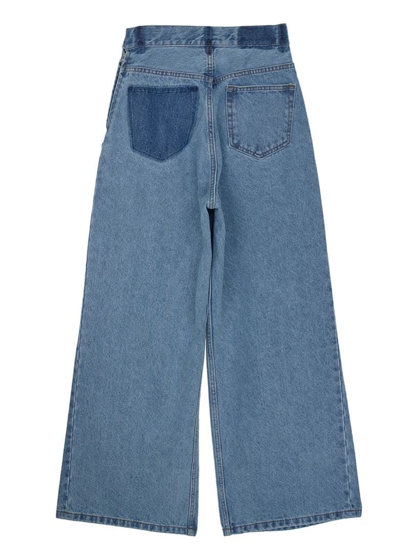 【Ameri 2025 S/S】WRAP DENIM WIDE PANTS