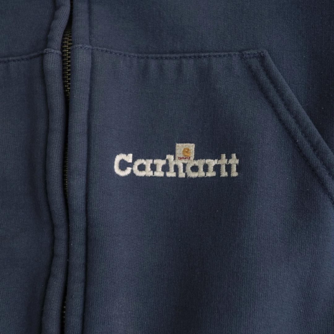 Carhartt 00s アクティブスウェットジャケット　フーディー 紺 L.
