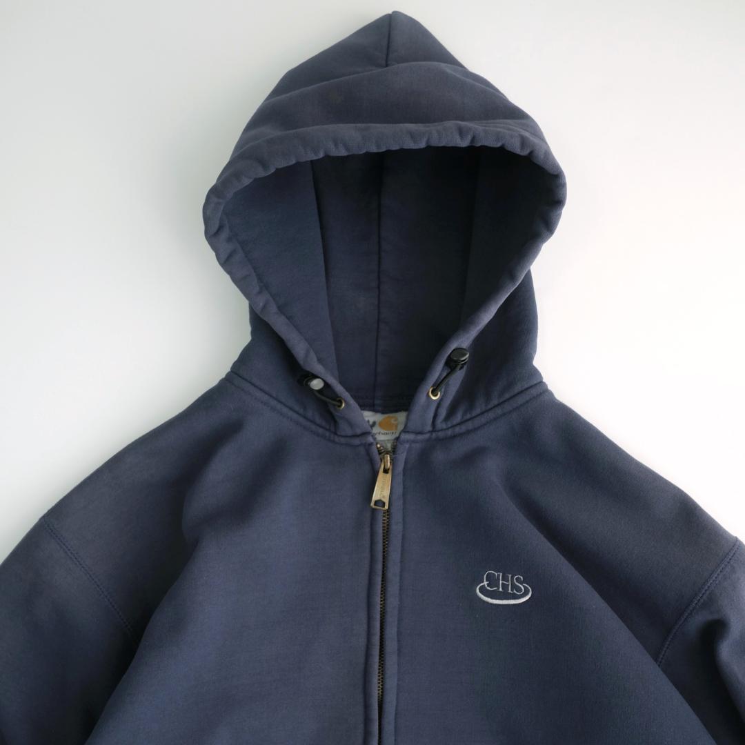 Carhartt 00s アクティブスウェットジャケット　フーディー 紺 L.