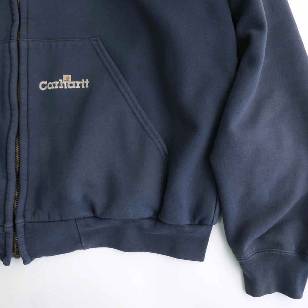 Carhartt 00s アクティブスウェットジャケット　フーディー 紺 L.