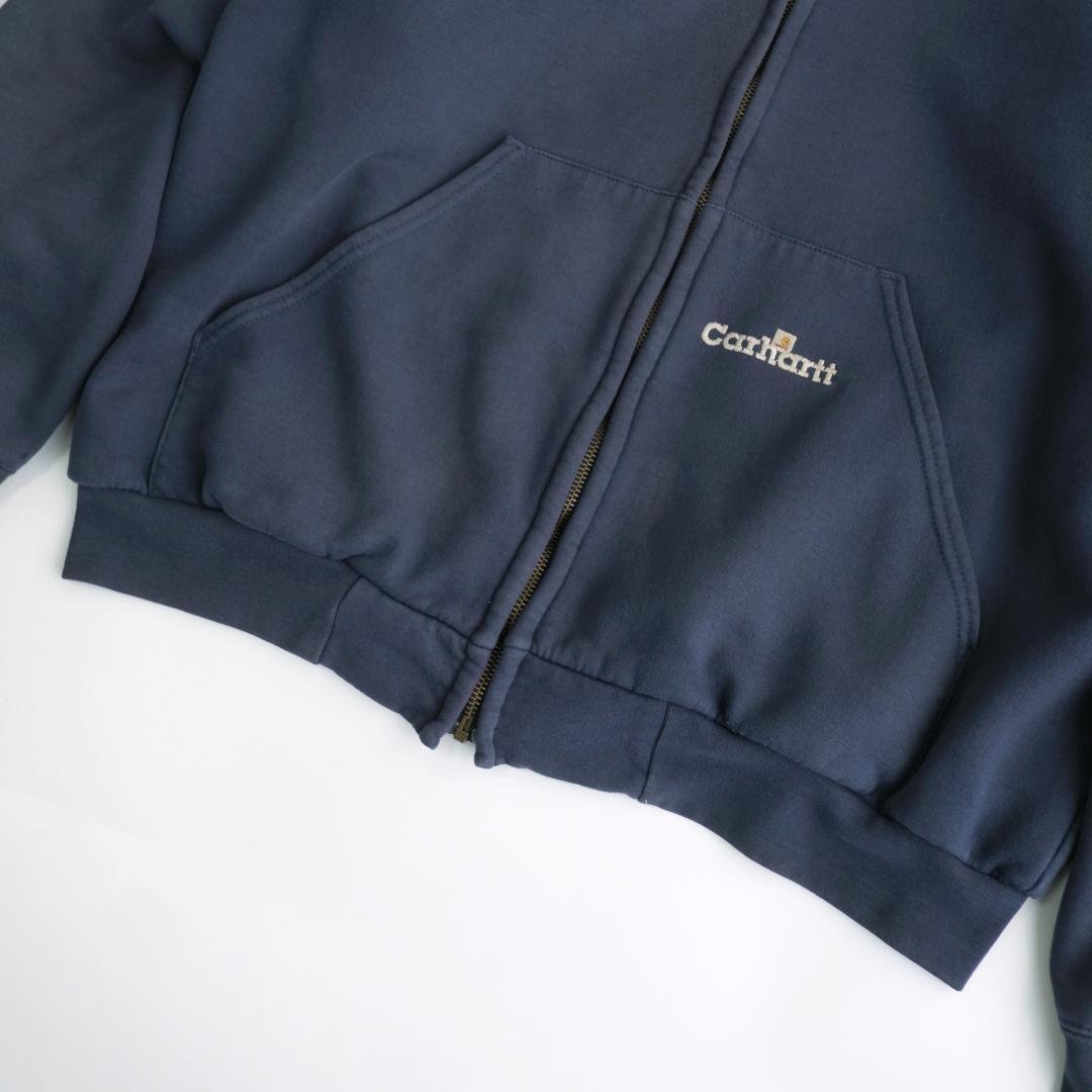 Carhartt 00s アクティブスウェットジャケット　フーディー 紺 L.