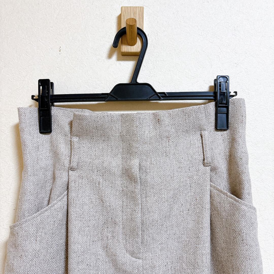 美品 23区 ヘリンボーンループツイード Iライン スカート
