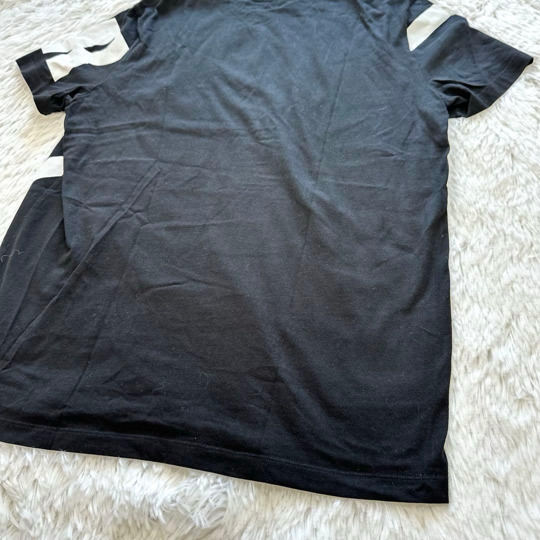 良品✨モンクレール MAGLIA マグリア Tシャツ ビッグロゴ 黒×白 XL