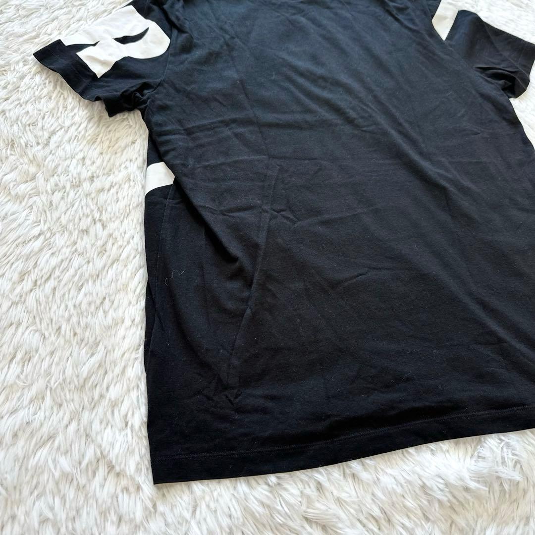 良品✨モンクレール MAGLIA マグリア Tシャツ ビッグロゴ 黒×白 XL
