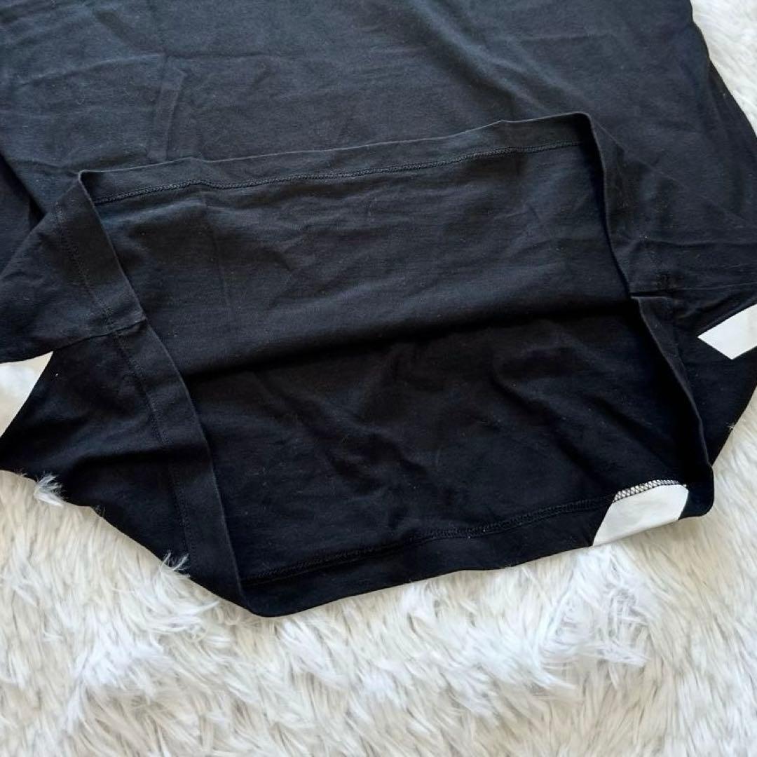 良品✨モンクレール MAGLIA マグリア Tシャツ ビッグロゴ 黒×白 XL