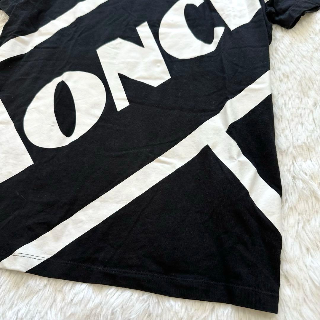 良品✨モンクレール MAGLIA マグリア Tシャツ ビッグロゴ 黒×白 XL