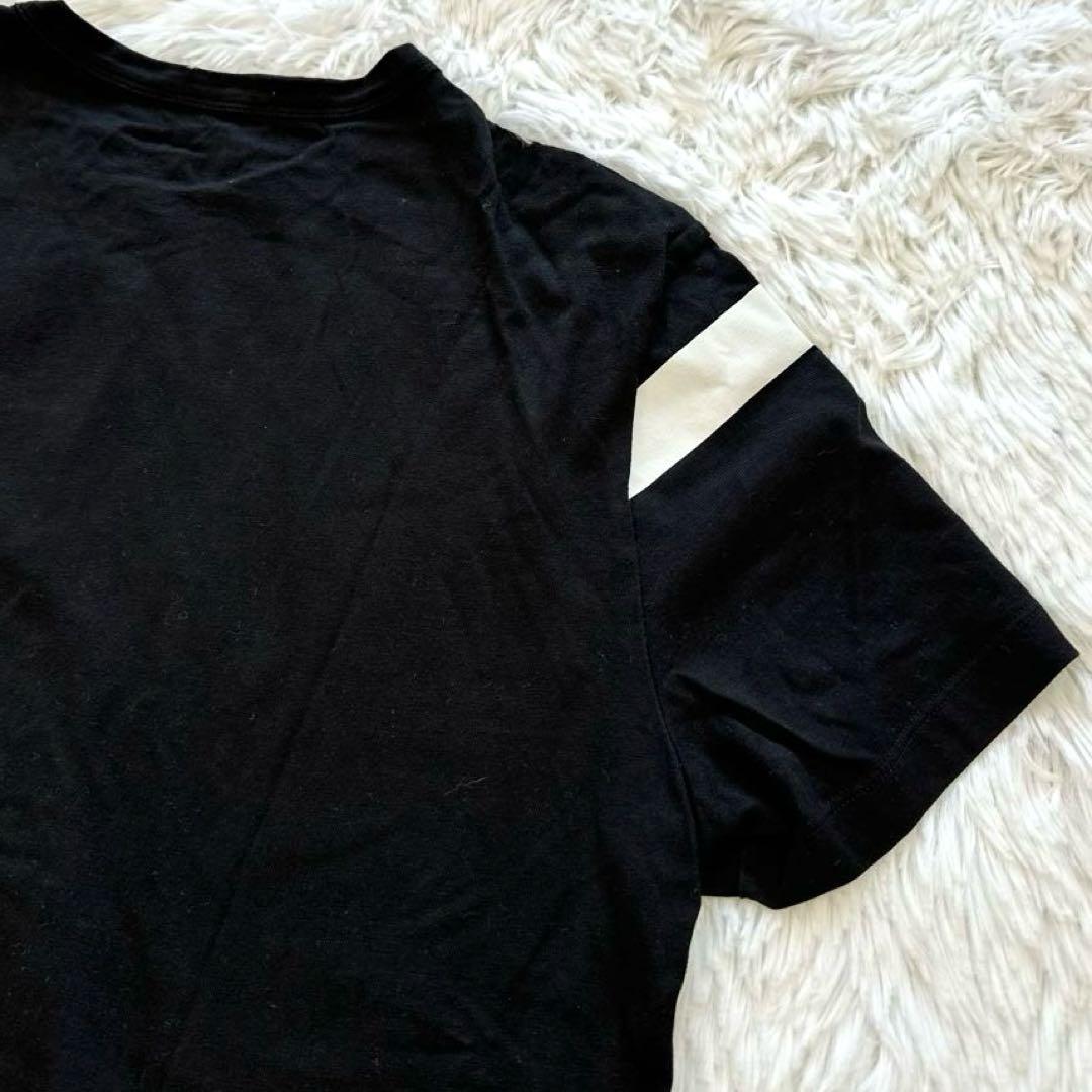 良品✨モンクレール MAGLIA マグリア Tシャツ ビッグロゴ 黒×白 XL