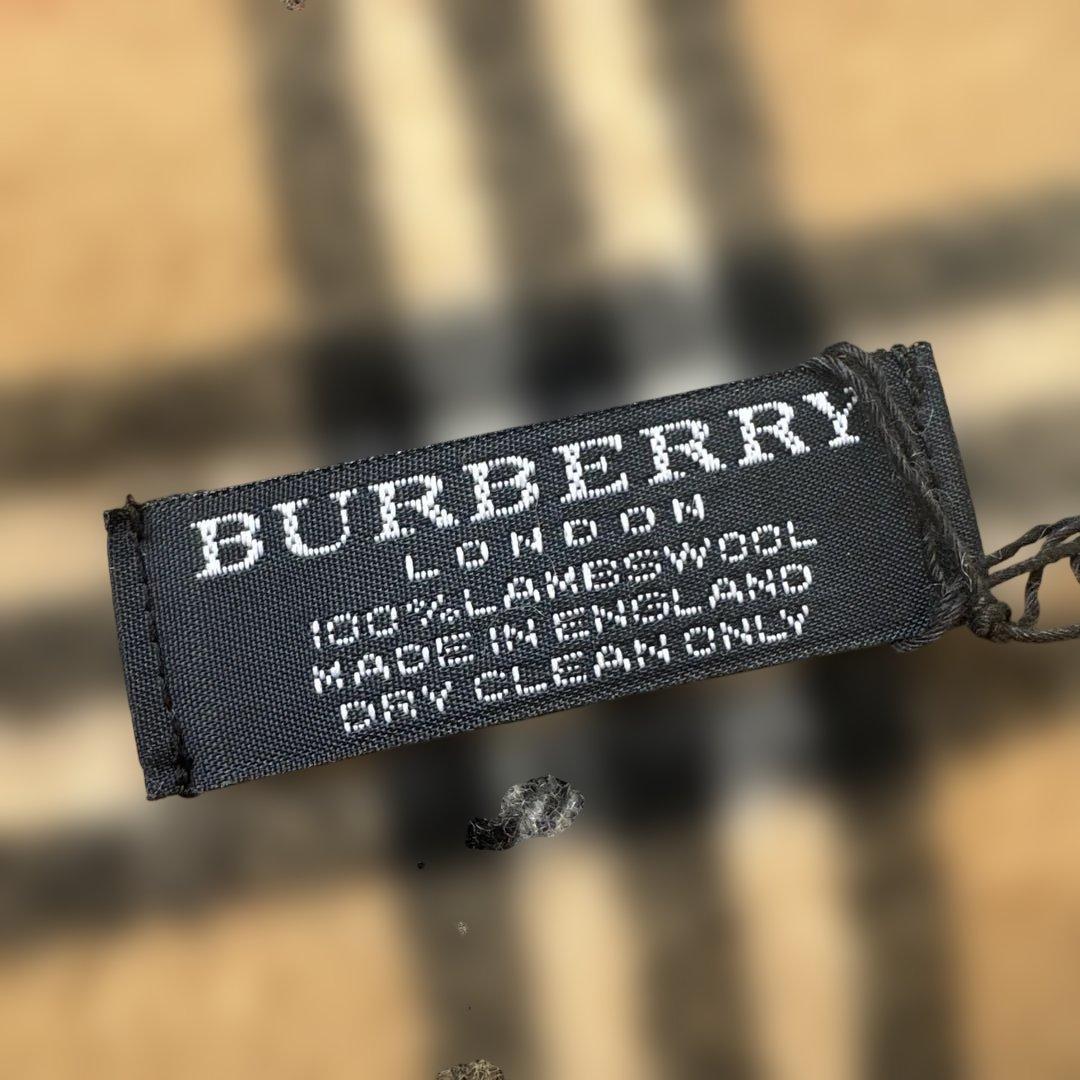 BURBERRY チェック柄マフラー 100%ラムウール