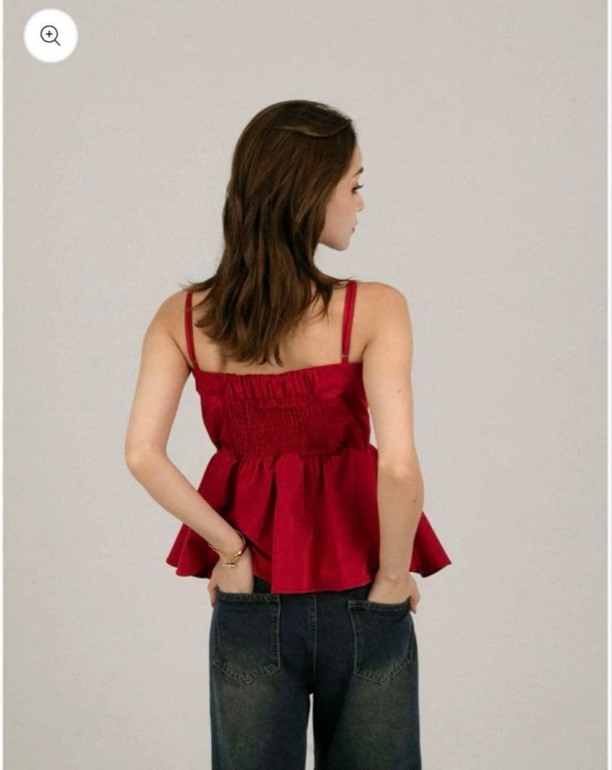 トップス lace up camisole