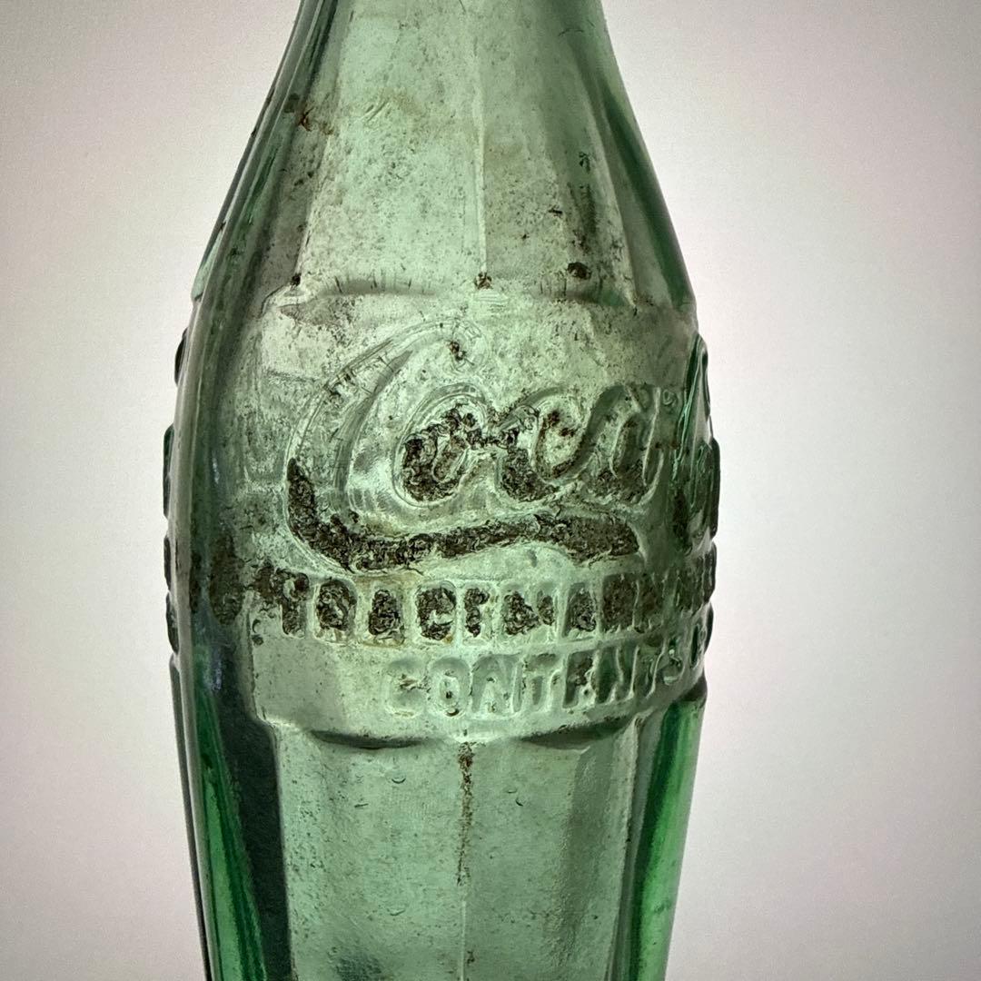 E3 1920年代　コカコーラ コンツァーボトル グリーン 瓶
