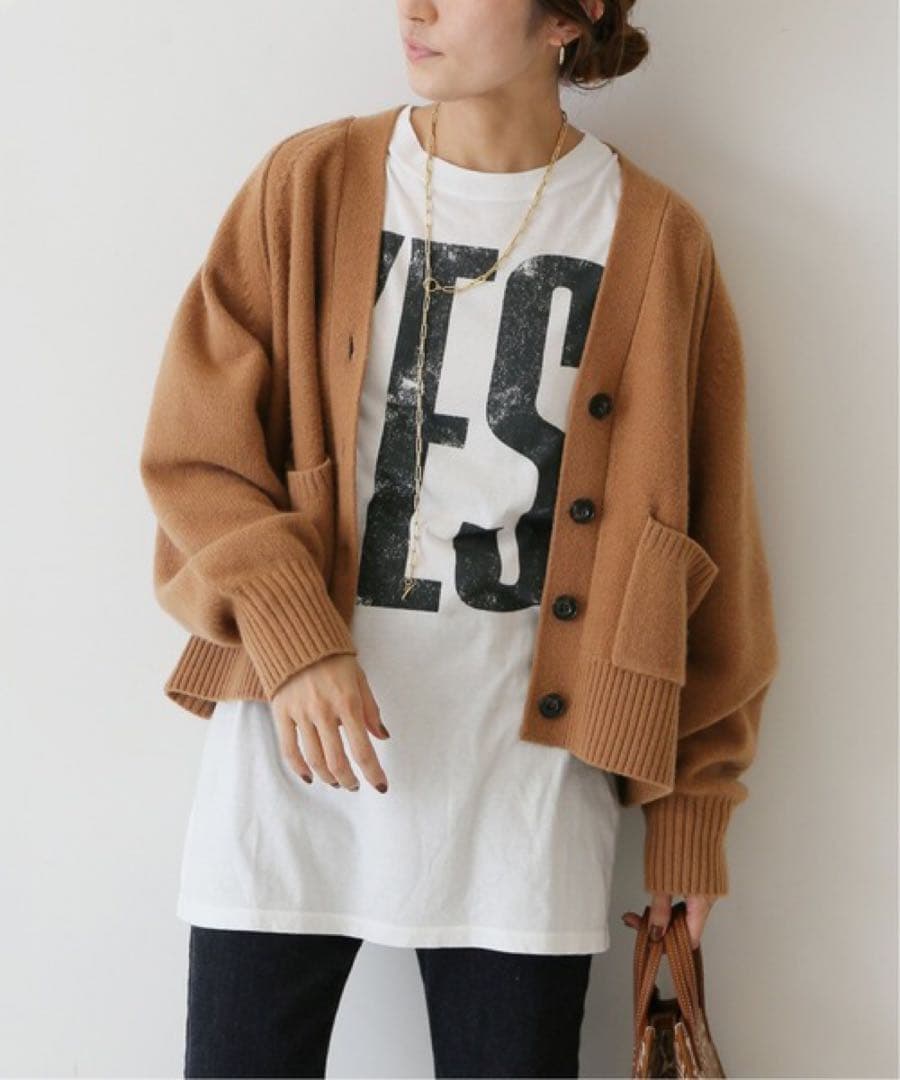 【美品】フレームワーク ウールカシミヤ Vネックショートカーディガン 近年モデル