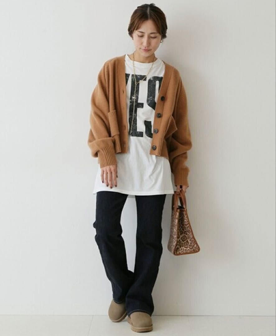 【美品】フレームワーク ウールカシミヤ Vネックショートカーディガン 近年モデル